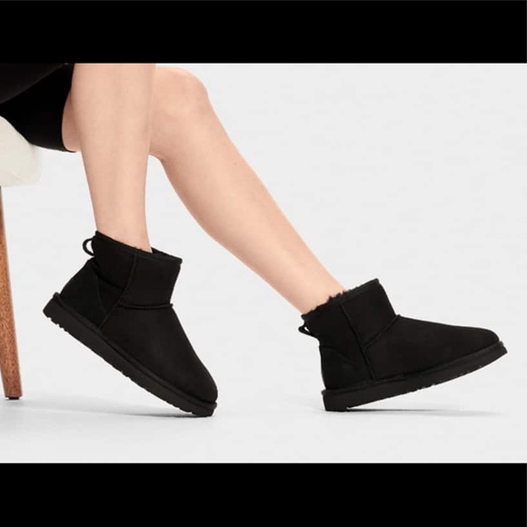 UGG Shoes - UGGs Mini Classic II Black Size 6